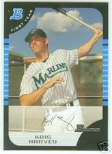 Kris Harvey Pittsburgh Pirates 2005 Bowman Draft Picks R/C