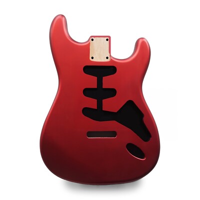 Stratocaster Gitarrenkorpus SSS Für Fender   Metallic Red   2-teiliges Alder