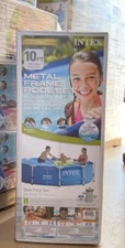 NEW Intex 28201EH 10'x 30" Outdoor Metal Frame Above Ground Swimming Pool