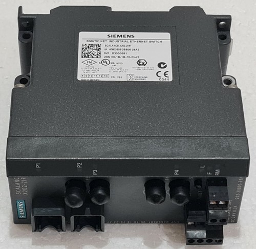 SIEMENS SIMATIC NET SCALANCE X202-IRT 6GK5202-2BB00-2BA3 IND. ETHERNET SWITCH - Picture 8 of 12