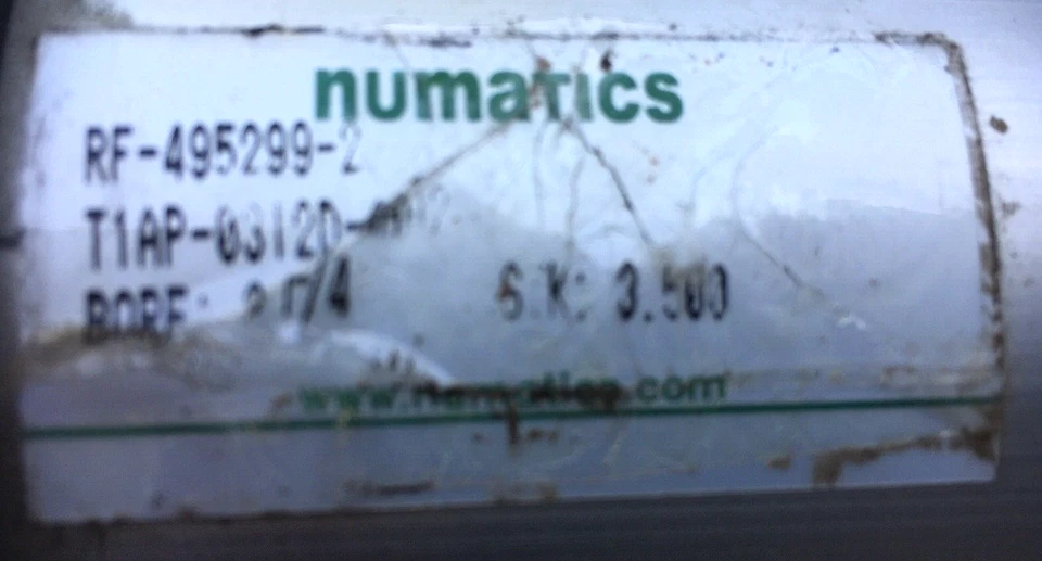 NUMATICS T1AP-0312D RF 495299-2 CYLINDER 3-1/4" BORE STK: 3.500 - Image 2 of 4