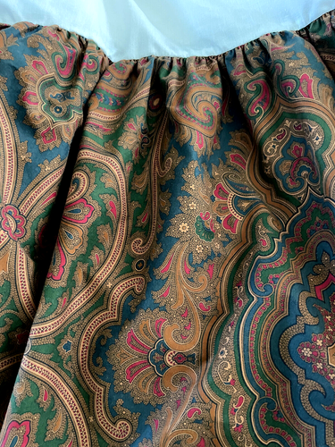 VINTAGE KING SIZE RALPH LAUREN BRIANNA PAISLEY BEDSKIRT DUST RUFFLE - Picture 5 of 9