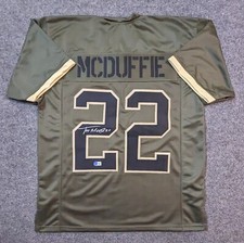 KANSAS CITY CHIEFS TRENT MCDUFFIE AUTOGRAPHED SIGNED JERSEY BECKETT HOLO