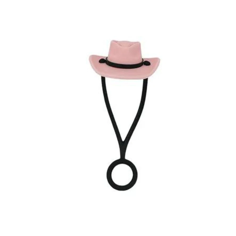 Colorful Tumbler Straw Caps - Bear Flower Rainbow Cloud Cowboy Hat Animals Barbie Designs