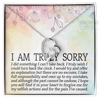I'm Sorry Gifts Apology Necklace for Wife Girlfriend Forgive me Jewelry  Forever - Main Image