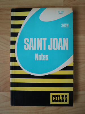 Saint Joan - George Bernard Shaw Coles Notes auf Englisch Zustand Gut!!