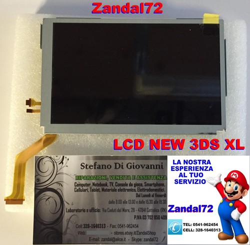 NINTENDO NEW 3DS XL SCHERMO DI RICAMBIO NUOVO + GARANZIA DISPLAY LCD SUPERIORE - Imagen 2 de 2