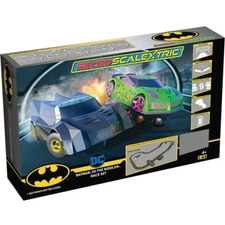 Scalextric G1170T Micro Batman vs The Riddler Battery Race 1/64 Slot Car Set
