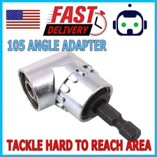105 Angle 1/4 " Extension Hex Drill Bit Screwdriver Socket Holder Adaptor New