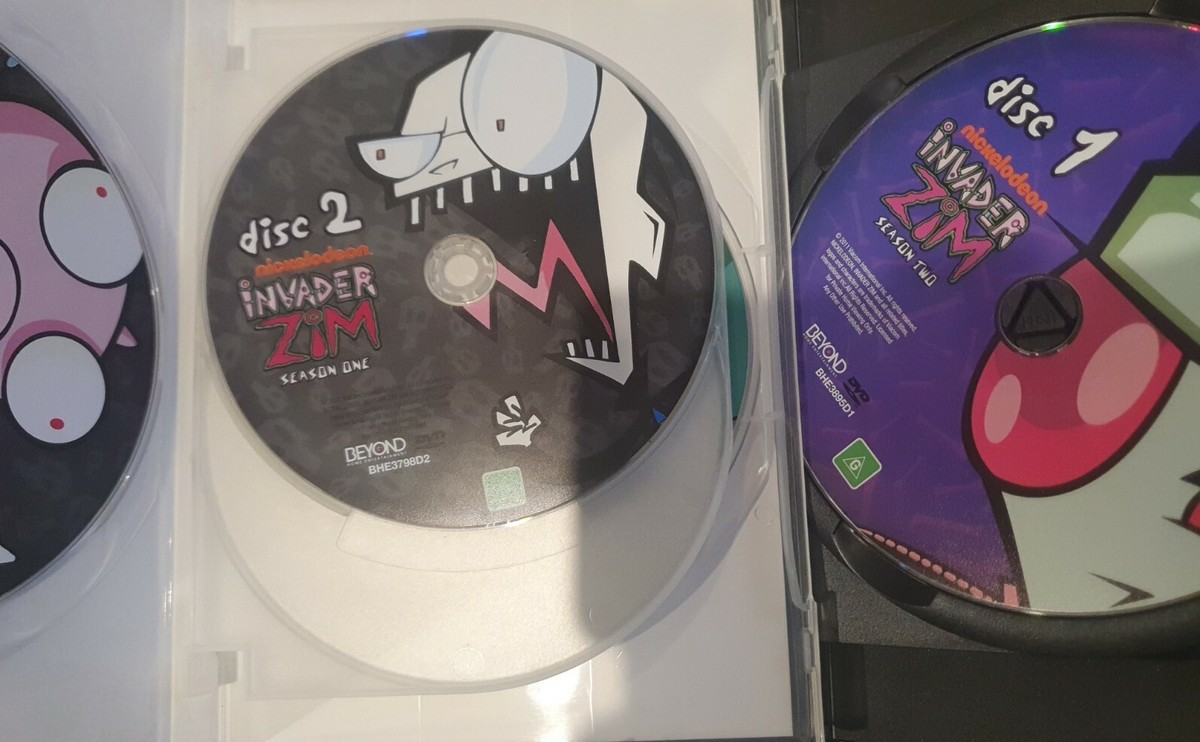 NICKELODEON INVADER ZIM SEASON 1 & 2 RARE DVD CARTOON SET ONE TWO