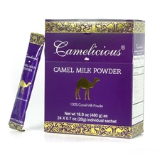 Camel Milk Powder Camelicious 1 Box 100% Natural - 24 sachets x 20g (480g) HALAL