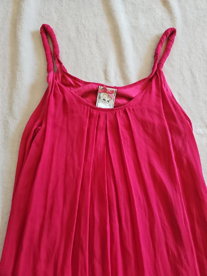 Платье Yoana Baraschi шелковые ремни летнее пляжное свадебное размер 2 Fuscia.   C34 - Изображение 2 из 4