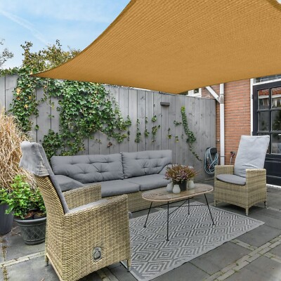Toldo Parasol Rectangular 3x6 Toldo Parasol Rectangular De HDPE 3x6 M Terracota - Protección UV 90%, Impermeable, Antimoho, Con Fijaciones De Acero Inoxidable Toldo Sombra Exterior