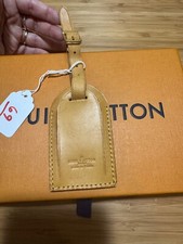 Louis Vuitton Authentic Luggage Name Tag Tan Vachetta