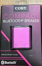 Coby compact bluetooth speaker. Color Is Pink. Condition New.