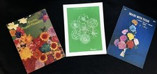Paper Flowers, Lot of 3 “How To” create booklets, Vntg 1967-8, SB, Exc condition