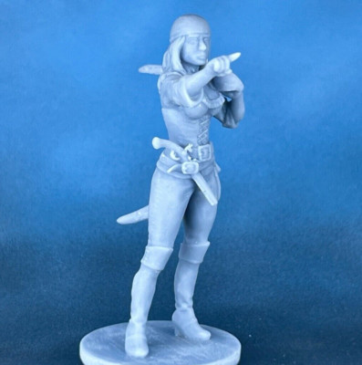 Tabletop Miniature Pirate Girl Figurine Pirate's World, and Maritime Legend 40мм