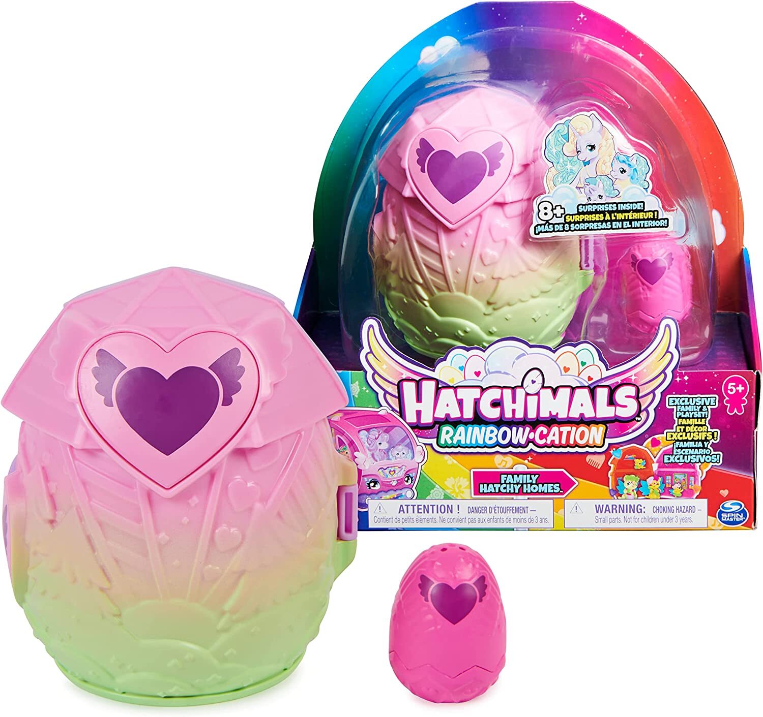 Hatchimals CollEGGtibles семейный игровой набор Hatchy Home в радужном цвете с 3 персонажами 9390₽