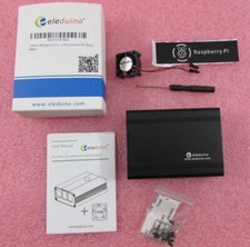 NEW Eleduino Alu Alloy Case With Fan For Raspberry Pi 3 - Black - X001EHWXQ3
