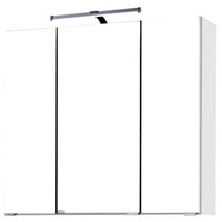Spiegelschrank Weiß 70Cm Led Beleuchtung Steckdose Badezimmerschrank Badspiegel