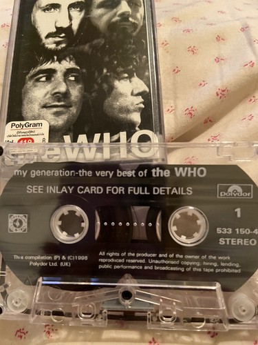 THE WHO MY GENERATION BEST OF Cassette Tape 1996 Compilation Classic Rock - Picture 4 of 9