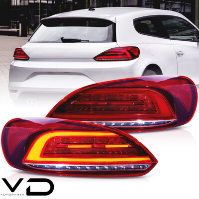 VLAND LED RearTail Lights Assembly For VW Scirocco MK3 2009-2014 w/ Animation