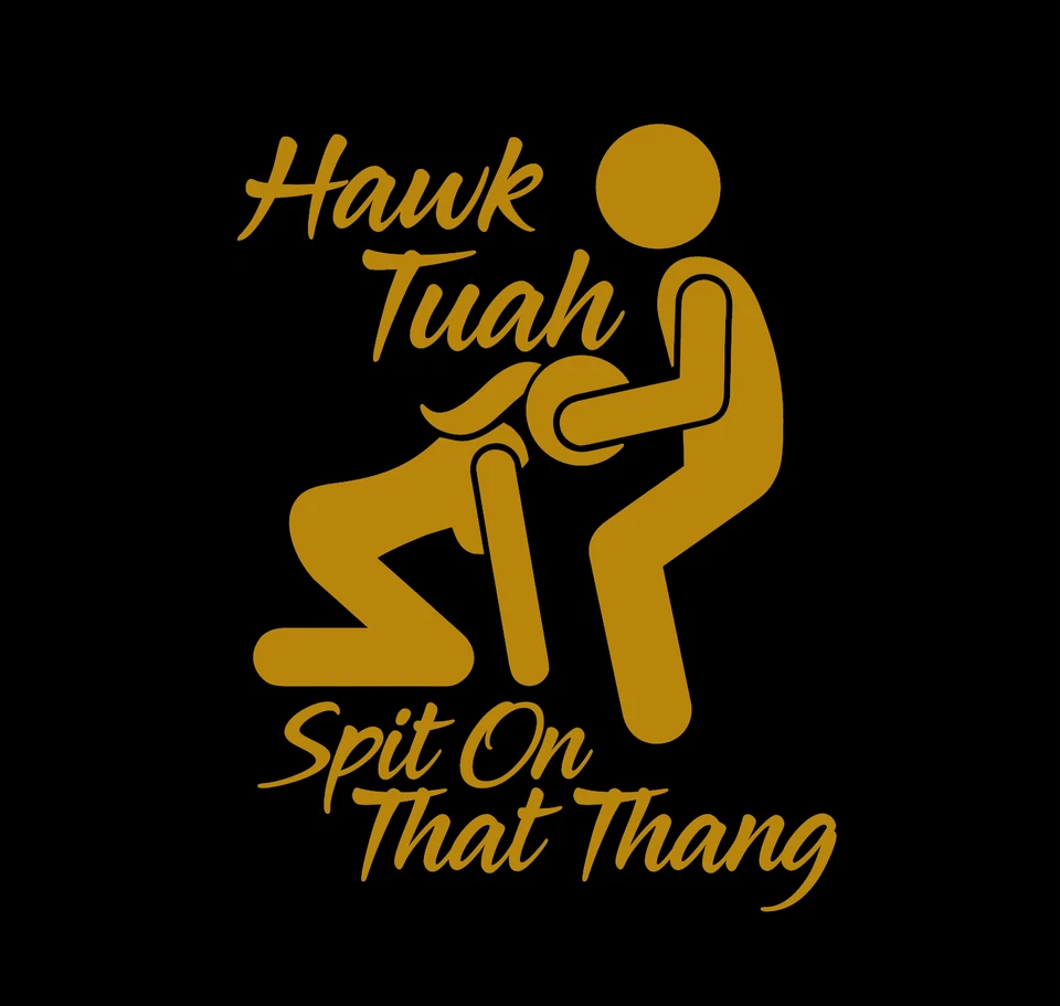 Hawk Tuah Spit On That Thang. Calcomanía de vinilo troquelada pegatina divertido coche camión JDM Foto 2 de 4