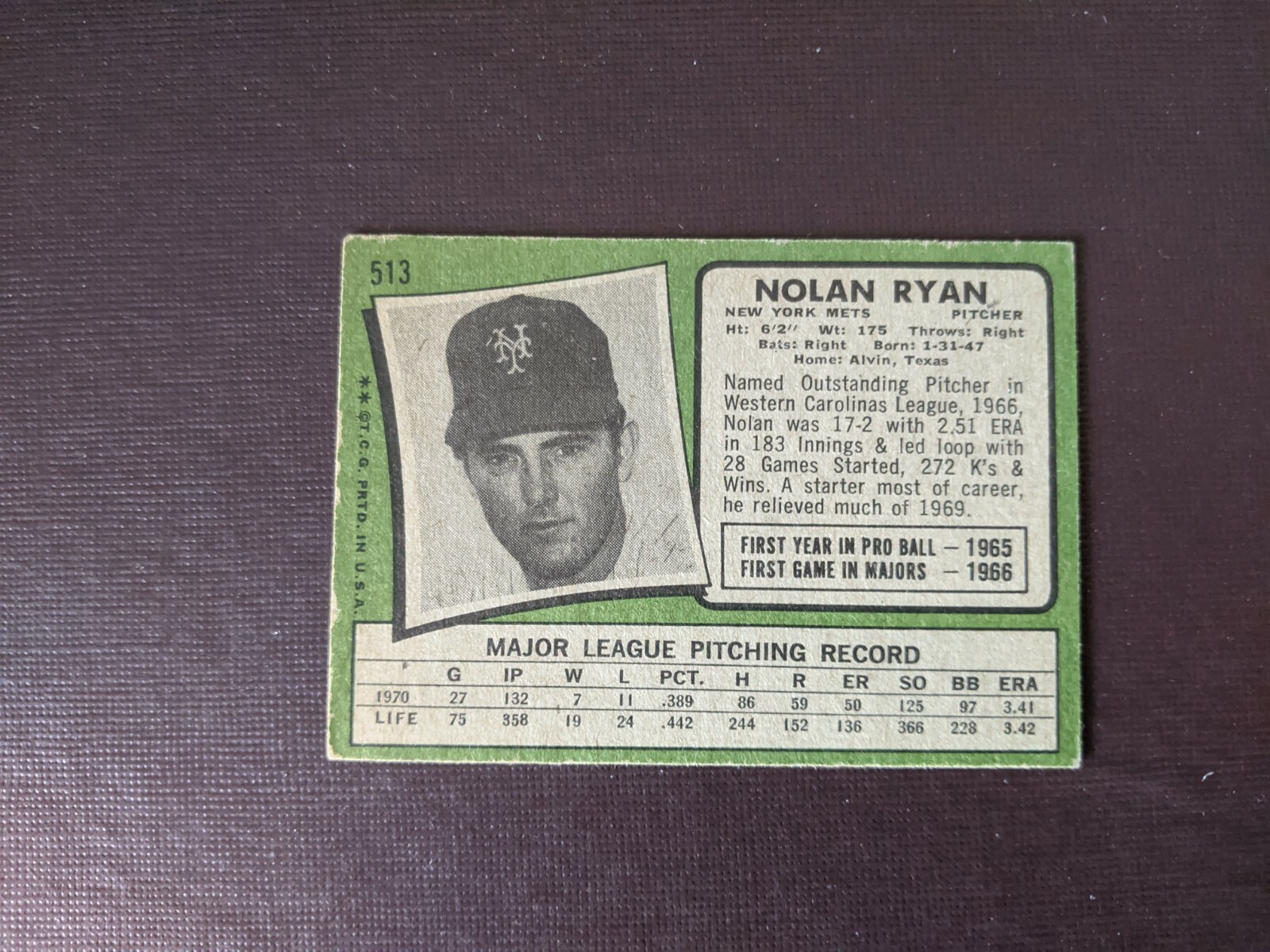 Nolan Ryan Single Baseball Cards 1971 - 1994 Donruss Topps Leaf Upper Deck - Picture 3 of 75