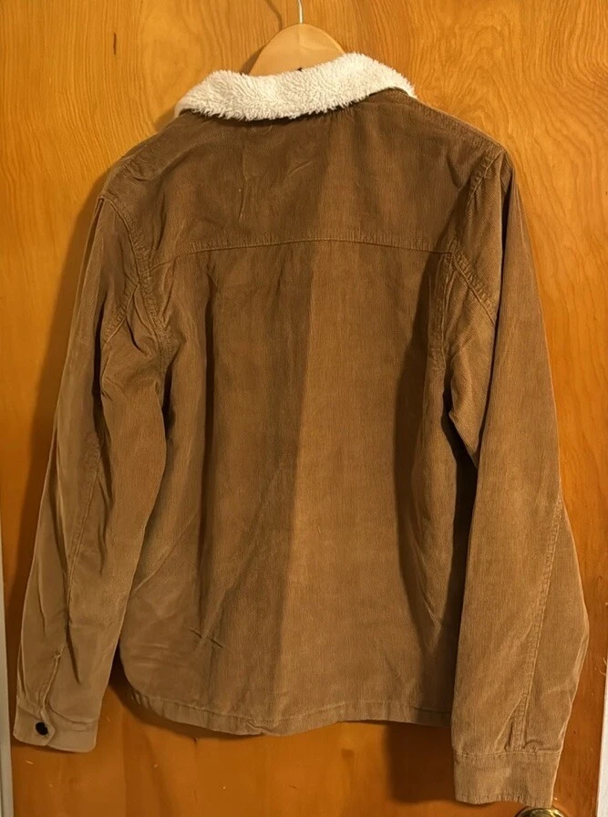 Chaqueta de pana para hombre mediana marrón forrada de franela ☼ Foto 4 de 4