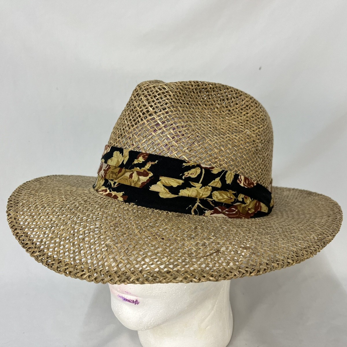 Vintage Albertson Woven Straw Gambler Rancher Hat Colorful Band Mexico Gambler Hat Band - Etsy main image 3