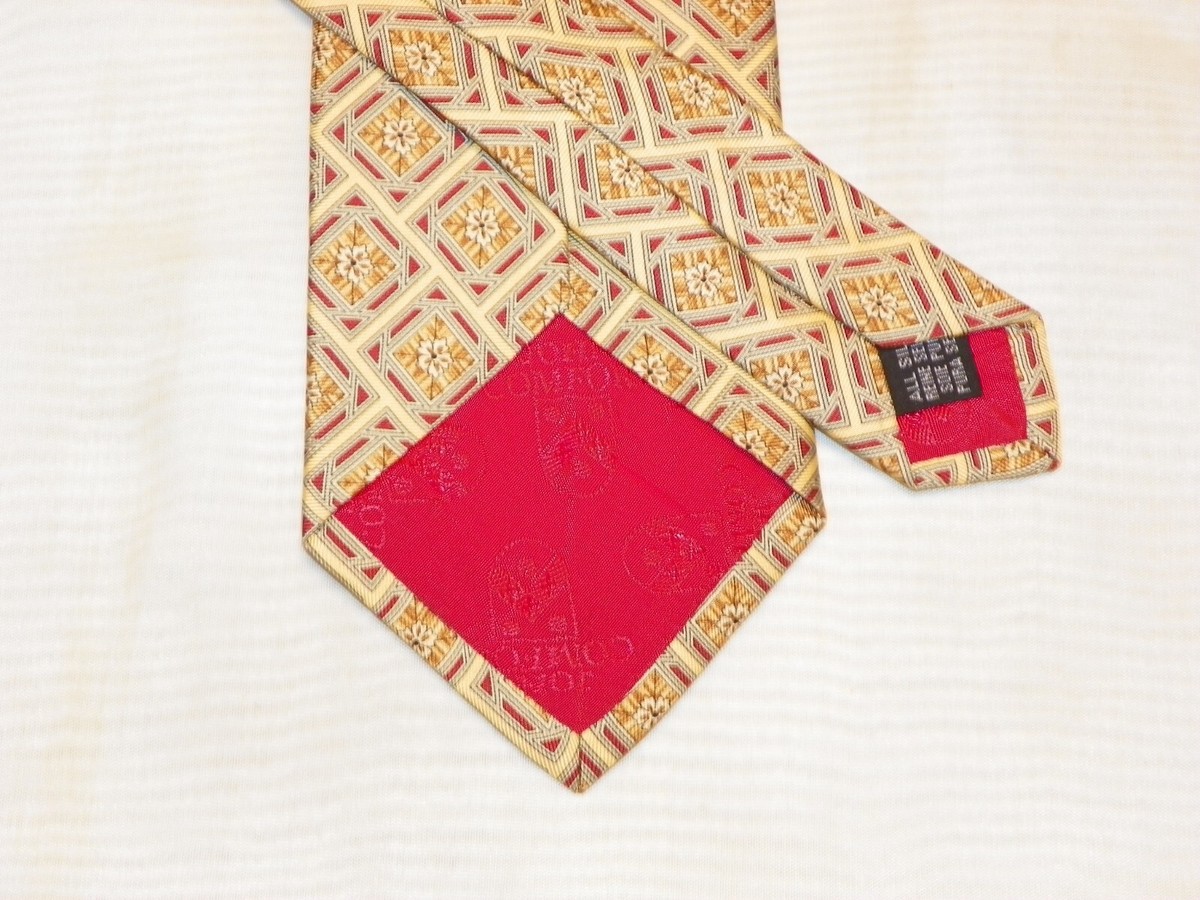 JOHN COMFORT [ GEOMETRIC/MULTI-COLOR ] men's tie 100% Silk Made in