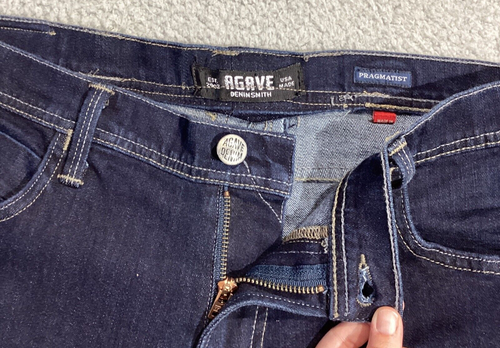 Jeans Agave Para Hombres 40 Azul Denim Pragmático Clásico Calce Recto Lavado Oscuro - Imagen 4 de 12