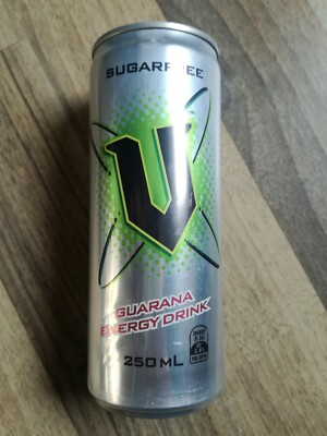 1 leere Energy drink Dose V Sugarfree Guarana Can 250ml Empty Neuseeland Frucor