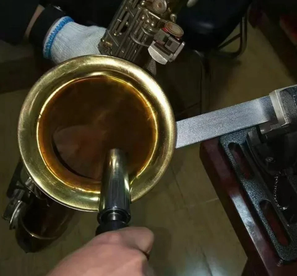 Herramientas de reparación de instrumentos de viento de madera para saxo campana hierro 1 pieza Alto Foto 2 de 4