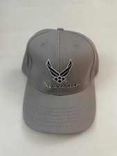 US Air Force Embroidered Graphic Gray Snapback Hat Cap One Size