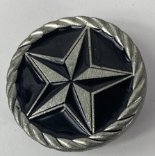 Nautical star belt buckle black and gray
