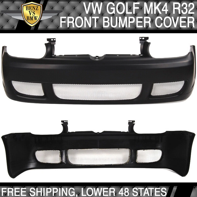 Cubierta de parachoques delantero estilo Volkswagen Golf MK4 R32 99-05 malla de acero sin pintar Foto 3 de 4