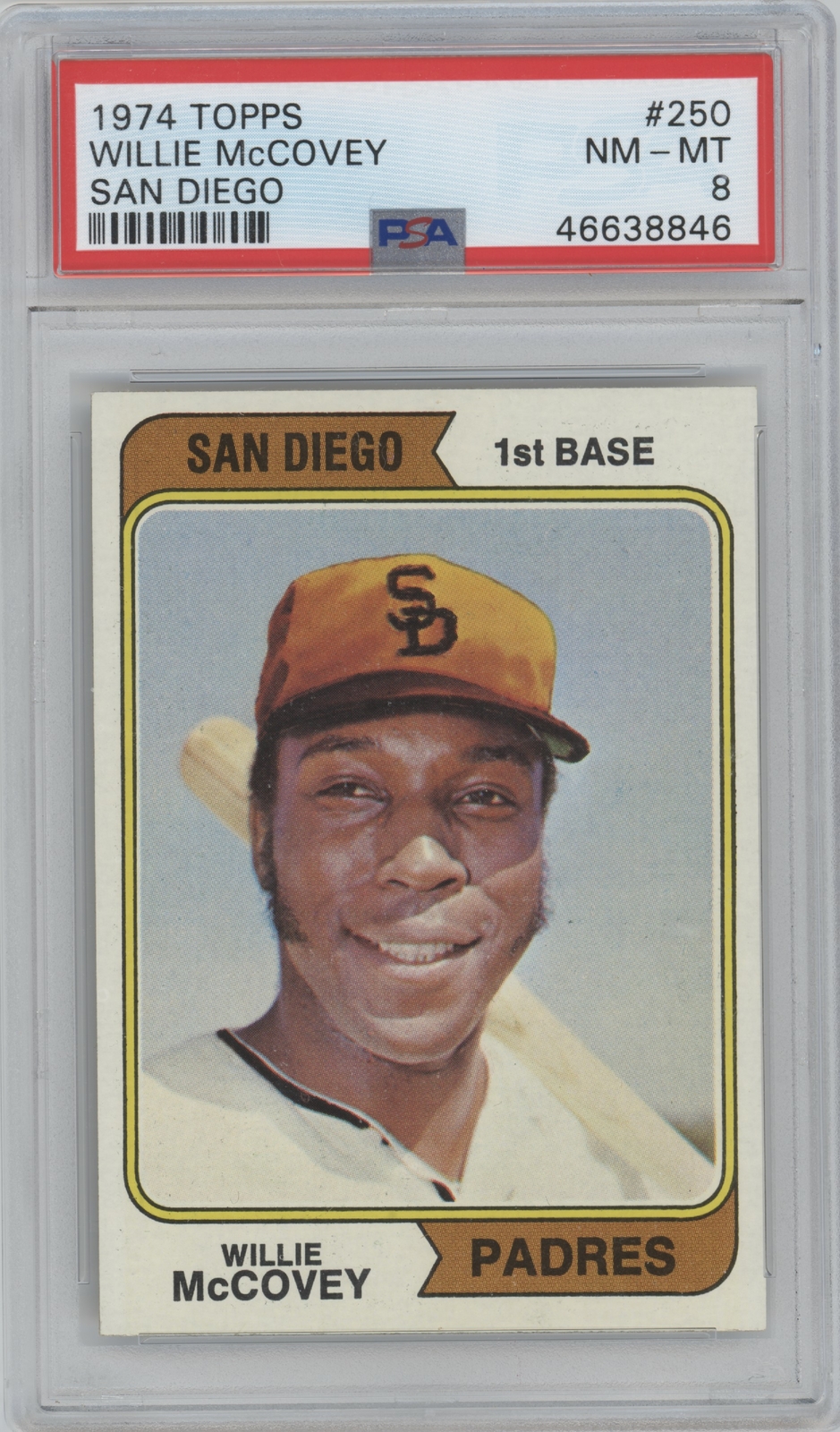 1974 Topps Willie Mccovey San Diego PSA 8