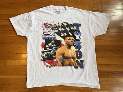 Mike Tyson Undisputed Heavyweight Champion Boxing Shirt Men’s XXL White 