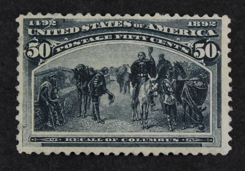 CKStamps: US Stamps Collection Scott#240 50c Columbian Unused Regum