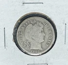 1907-D BARBER SILVER DIME ~GOOD  ~NICE COIN~ 90% SILVER