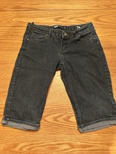 Levi's Bermuda Denim Shorts Girls 16 REG Black Skimmer 3811-D79 Medium Wash