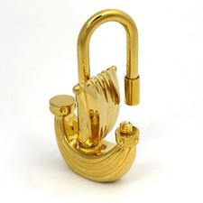 HERMES Cadena Padlock Yacht 2006 Air de Paris Gold Tone Lock Bag Charm
