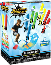 Jr Multi-Color Rocket Launcher for Kids, 8 Rockets - Fun Outdoor Kids Gifts for