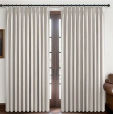 70 Inch Extra Wide Blackout Curtains 108 Inches Long for Living Room, Pinch Plea