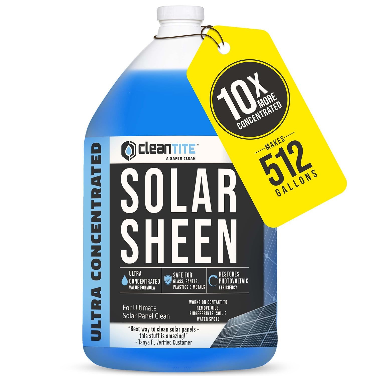 Solar Panel Cleaner 1 Gallon (Makes 512 G) - Super Concentra