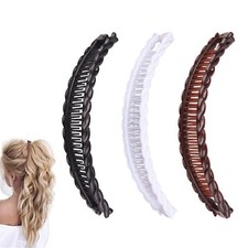 3pcs Banana Hair Clips for Women, Vintage Large Non-Slip Hair Claw Combs,