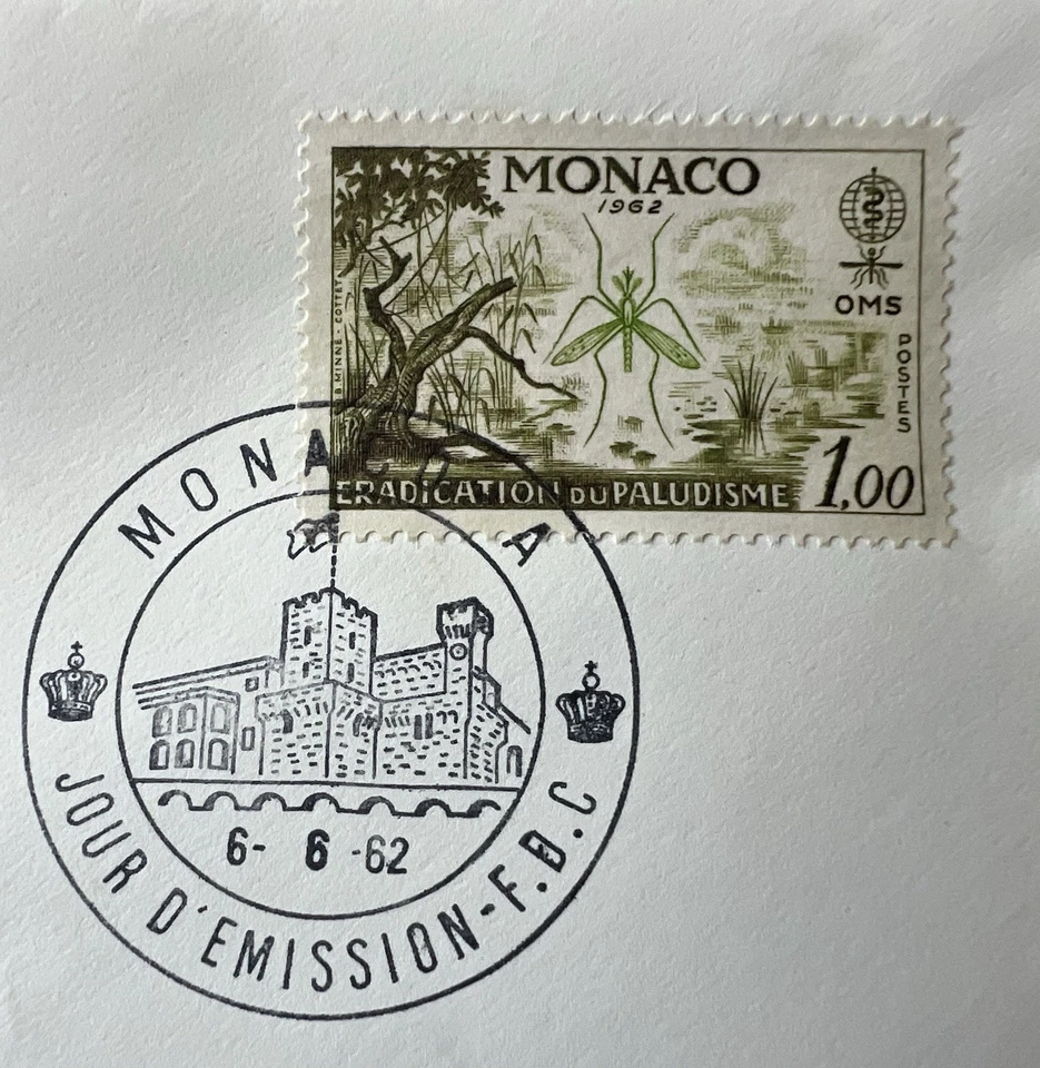 Monaco 1962 Anti-Malaria FDC WHO “Campagne Antipaludique” Tropical Cachet - Image 3 of 4