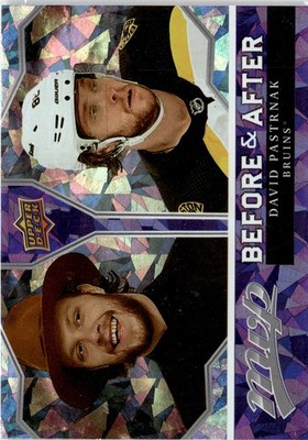2021-22 Upper Deck MVP #BA-18 David Pastrnak Before and After
