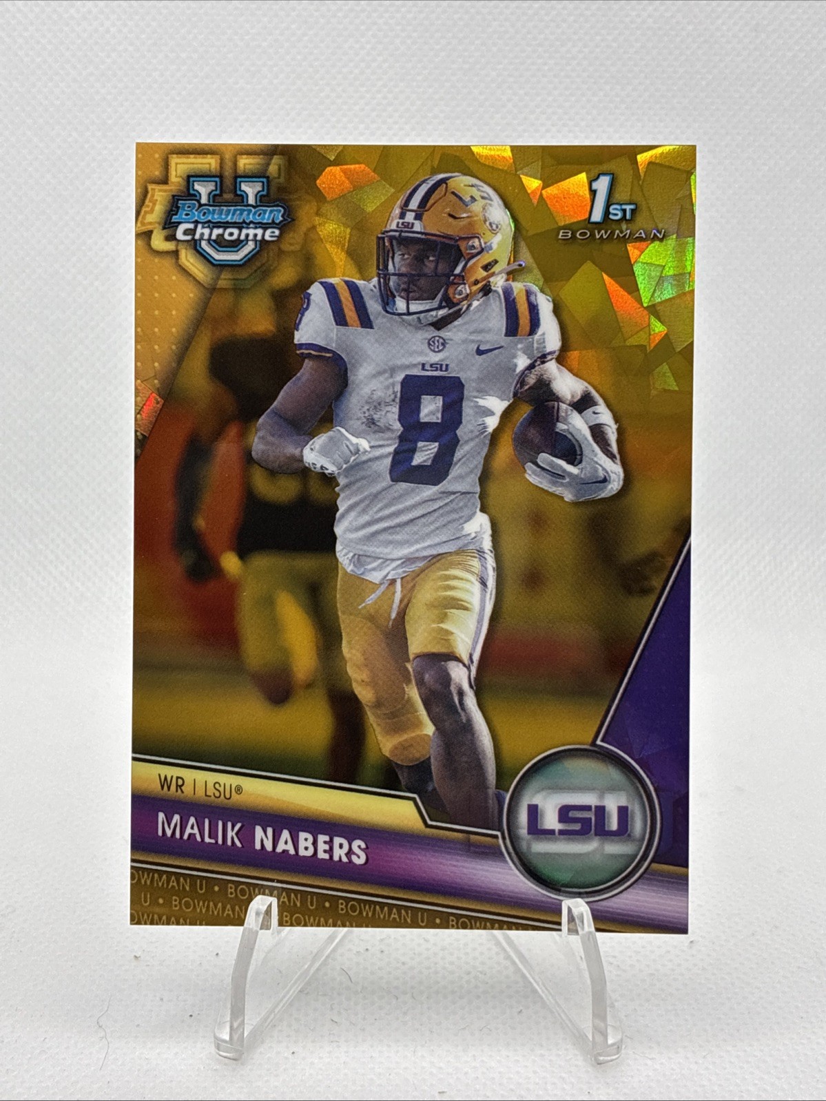 Malik Nabers 2023 Bowman U Chrome Sapphire 1st Gold /50